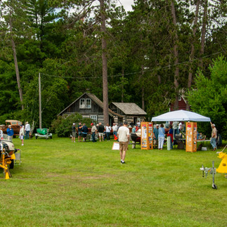 Vintage Larson and Crestliner boats on display at the 2025 Classic Larson Boat Show in Nisswa, Minnesota
