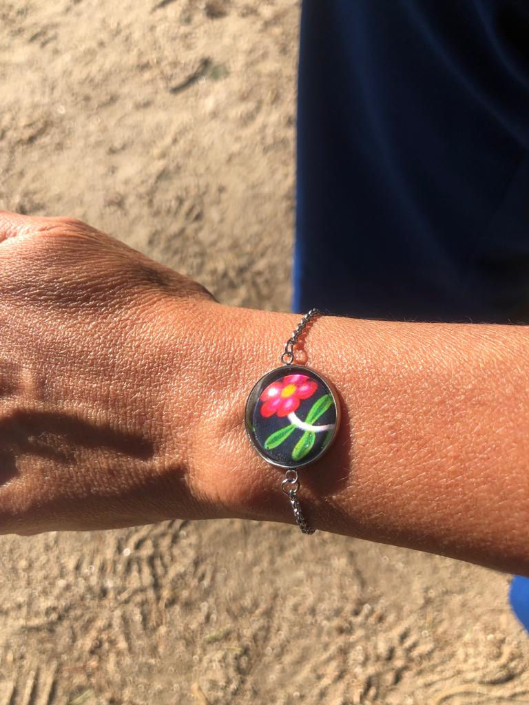 pulsera flor 20mm