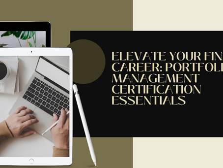 The Importance of Portfolio Management Certification in Navigating Success"