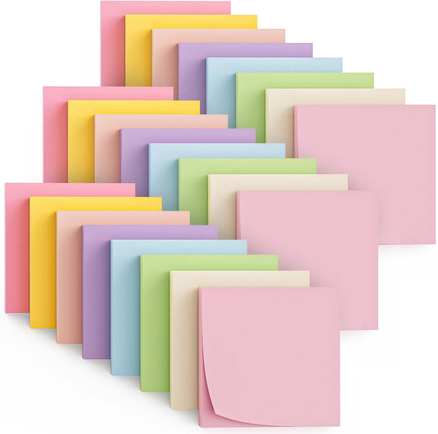 Sticky Notes, 3x3 inches, Self-Sticky Note Pads Multi Colors