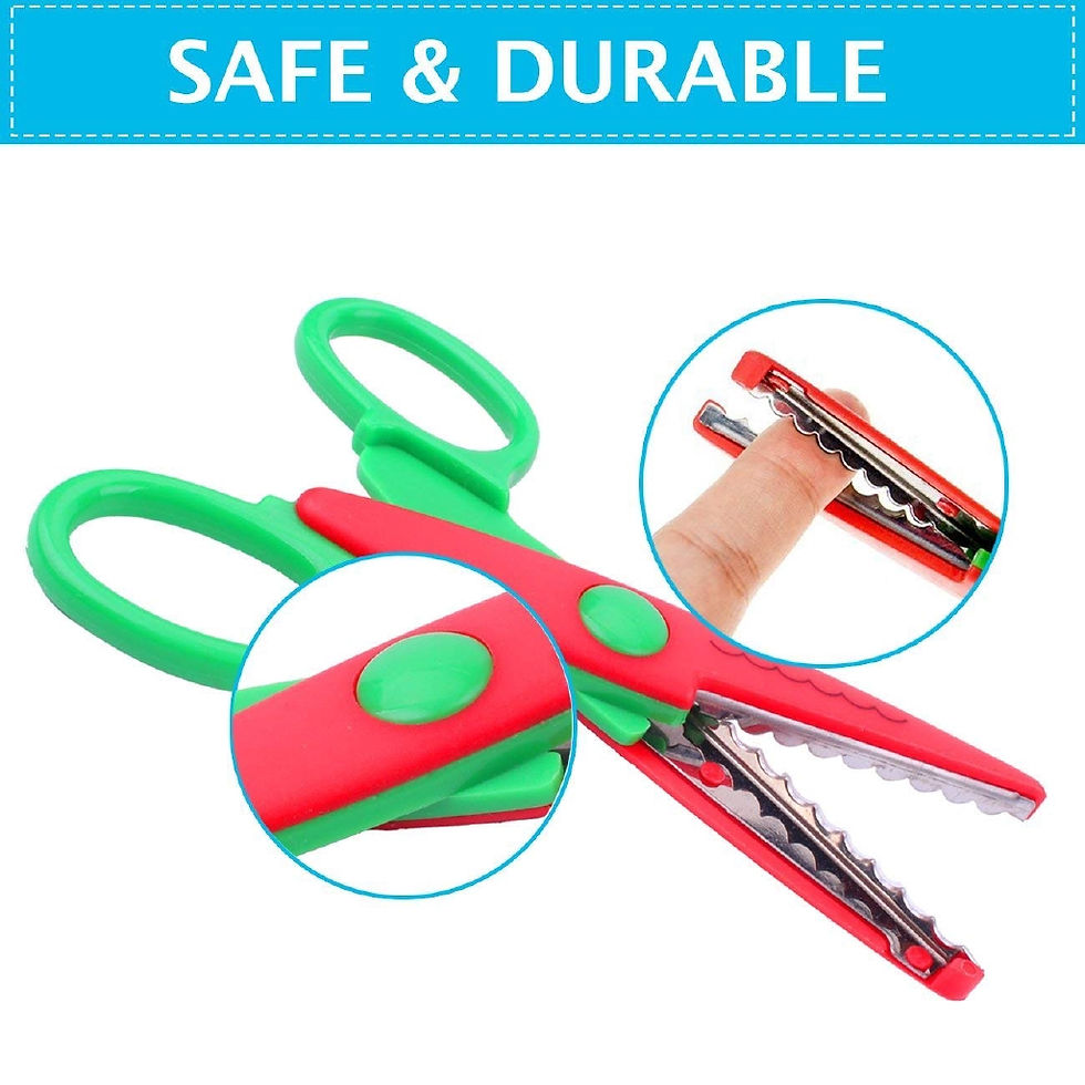 Thumbnail: Metal Plastic Designer Lace Scissors Mini Craft Punch Set of 5