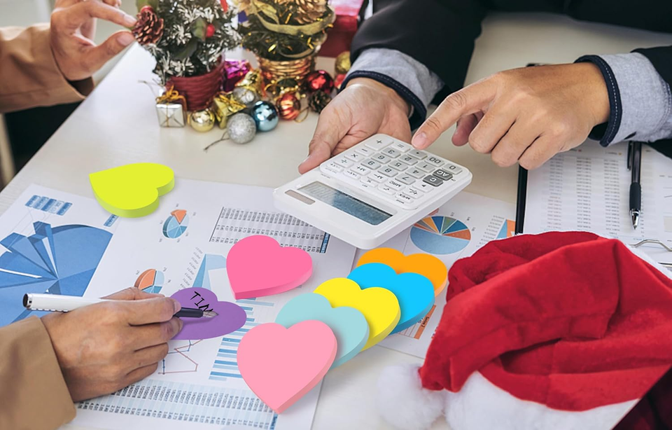 Thumbnail: Early Buy 3x3 Heart Shape Sticky Notes, 75 Sheets/pad (8 Bright Colours)