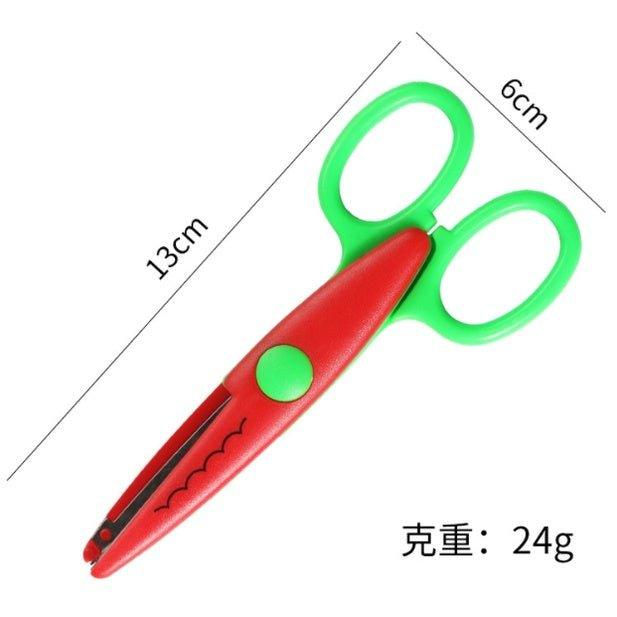 Thumbnail: Metal Plastic Designer Lace Scissors Mini Craft Punch Set of 5
