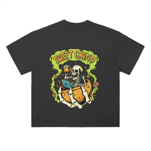 Luminous Drop Shoulder T-Shirt - 300 GSM | Sweet Grind