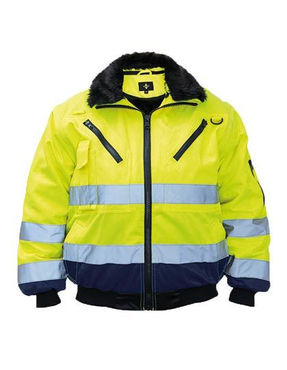 Thumbnail: Robust 4-in-1 Hi-Vis Pilot Jacket Oslo KX809S Donkerblauw