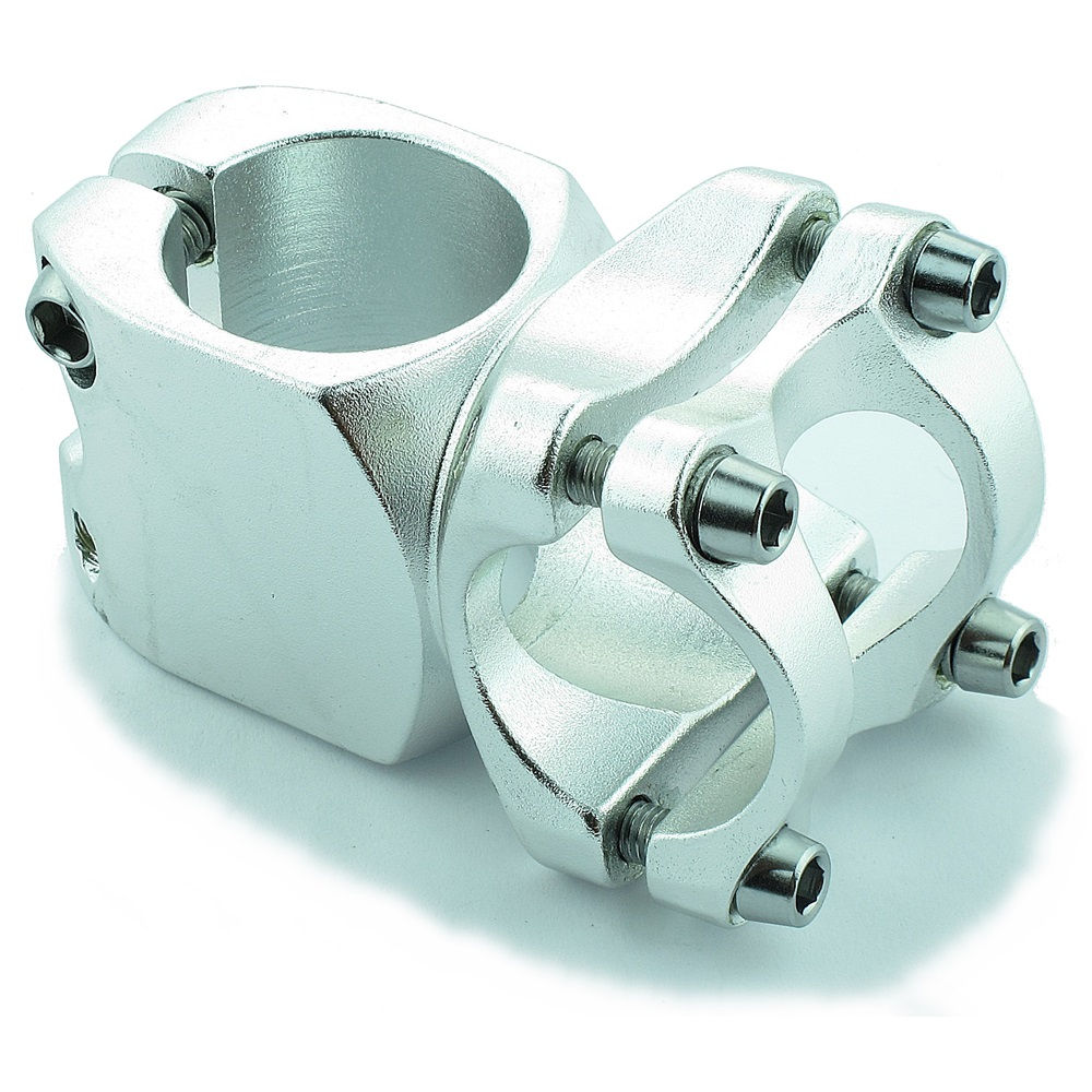 NaT 40mm Short Stem 28.6mm 1-1/8" to 25.4mm Handlebar SILVER