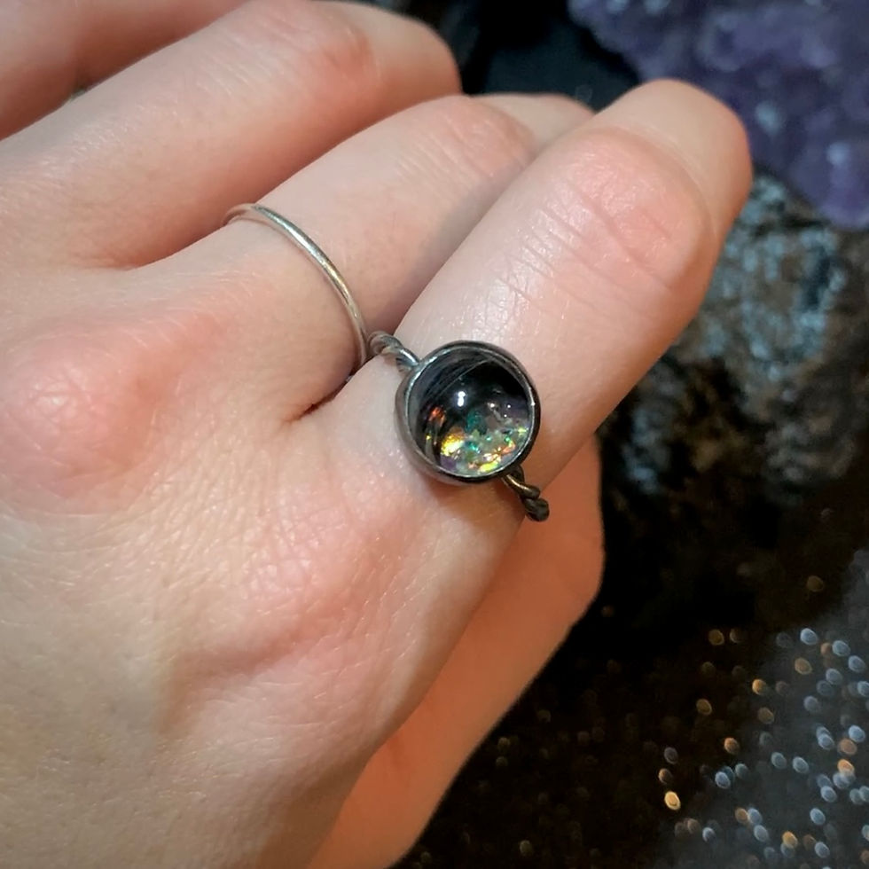 Thumbnail: Mourning Jewel Ring 10mm