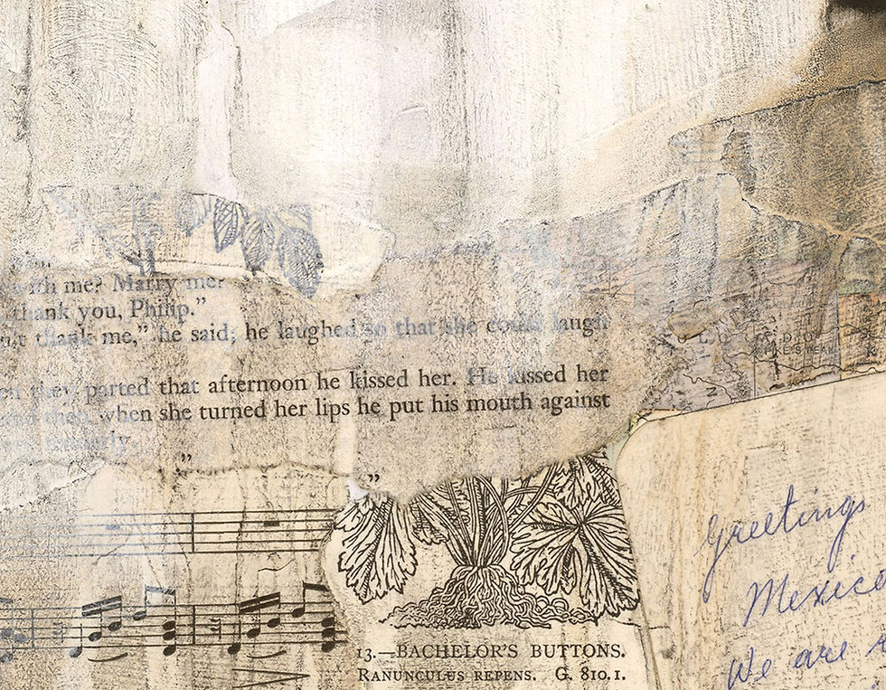 Thumbnail: Right Beside Me - 30"x40" Original Mixed Media Painting