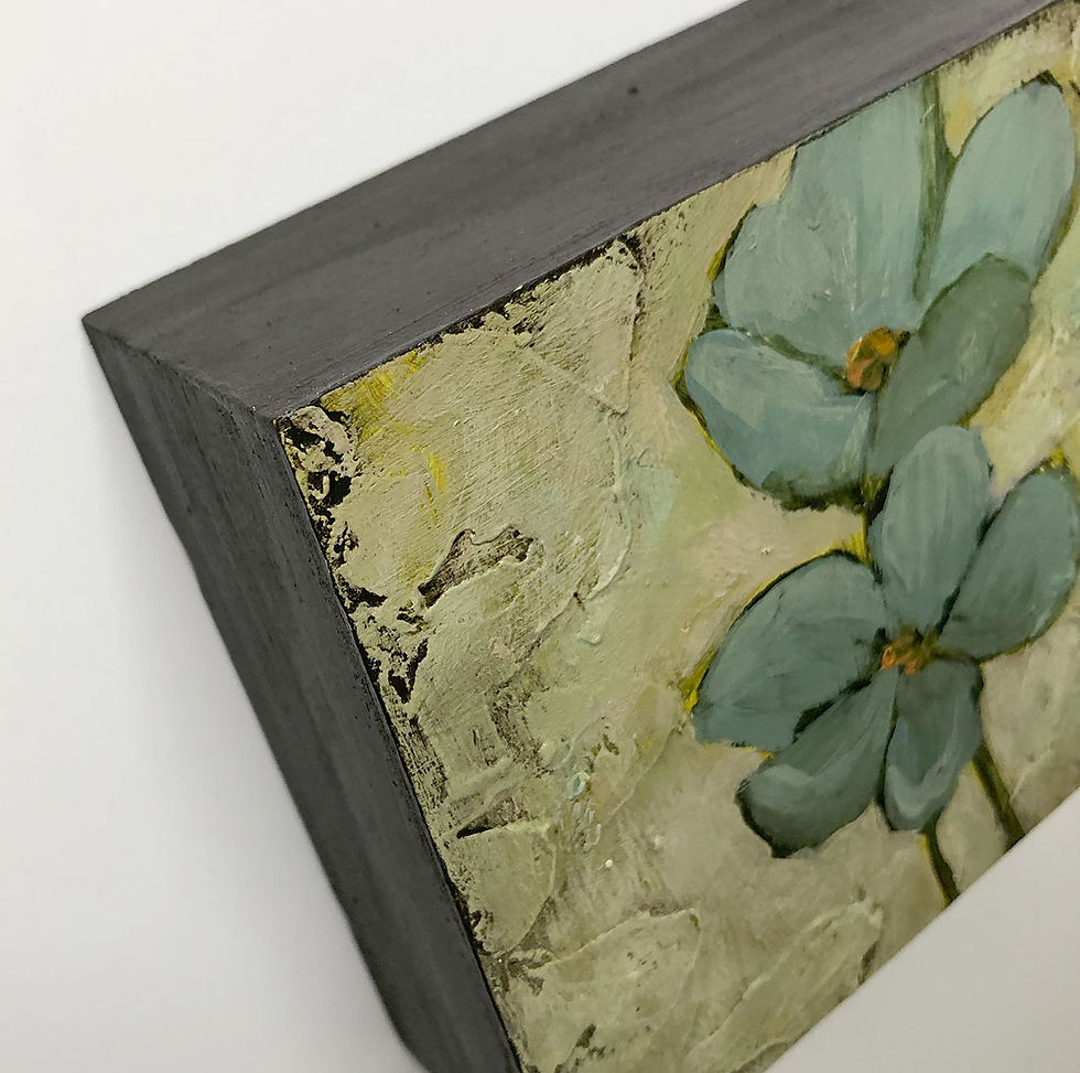 Thumbnail: Blue Poppy Study #1 - Original Mixed Media Painting