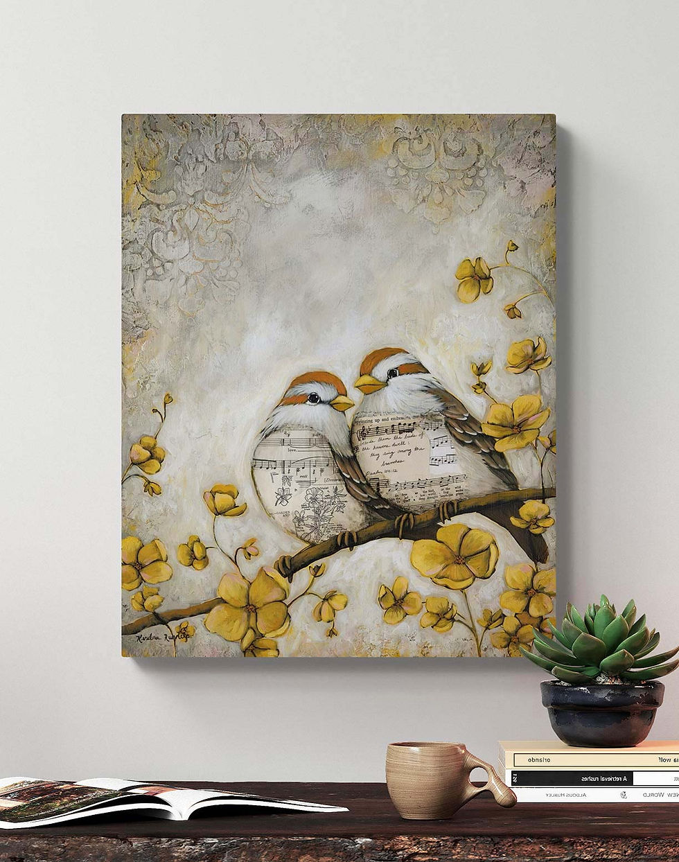 Thumbnail: Songs of Love - Original Mixed Media Painting - 16"x20"