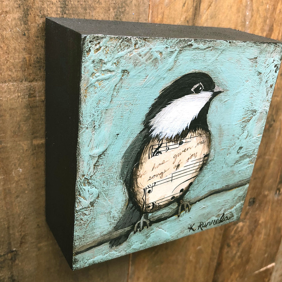 Thumbnail: Bird Study #2 - Original Mixed Media Painting
