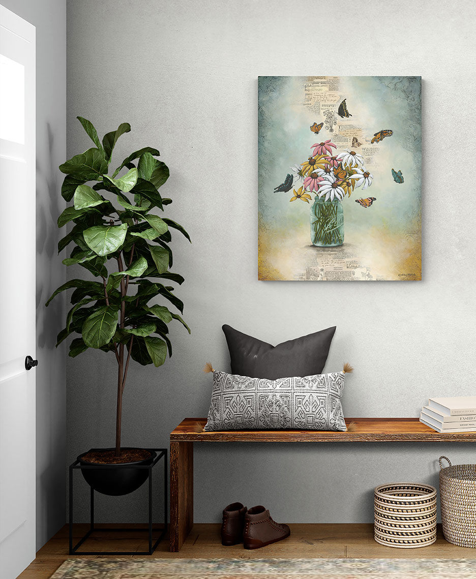 Thumbnail: For A Moment - 24"x30" Original Mixed Media Painting