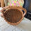 Thumbnail: Vintage Basket Easter Egg Gathering Primitive Hand Woven 9"
