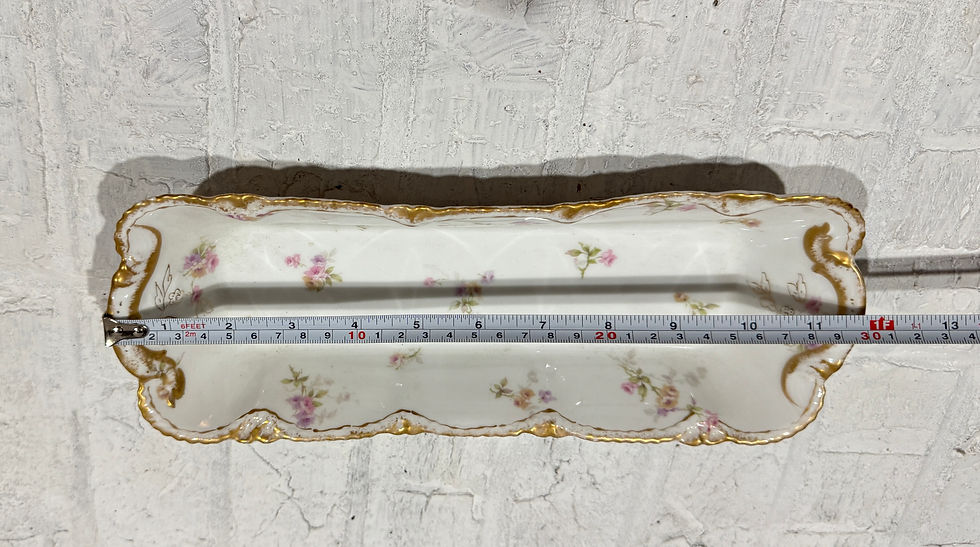 Thumbnail: Providence Wood Bicknell and Potter Rectangle Porcelain Limoges Dish