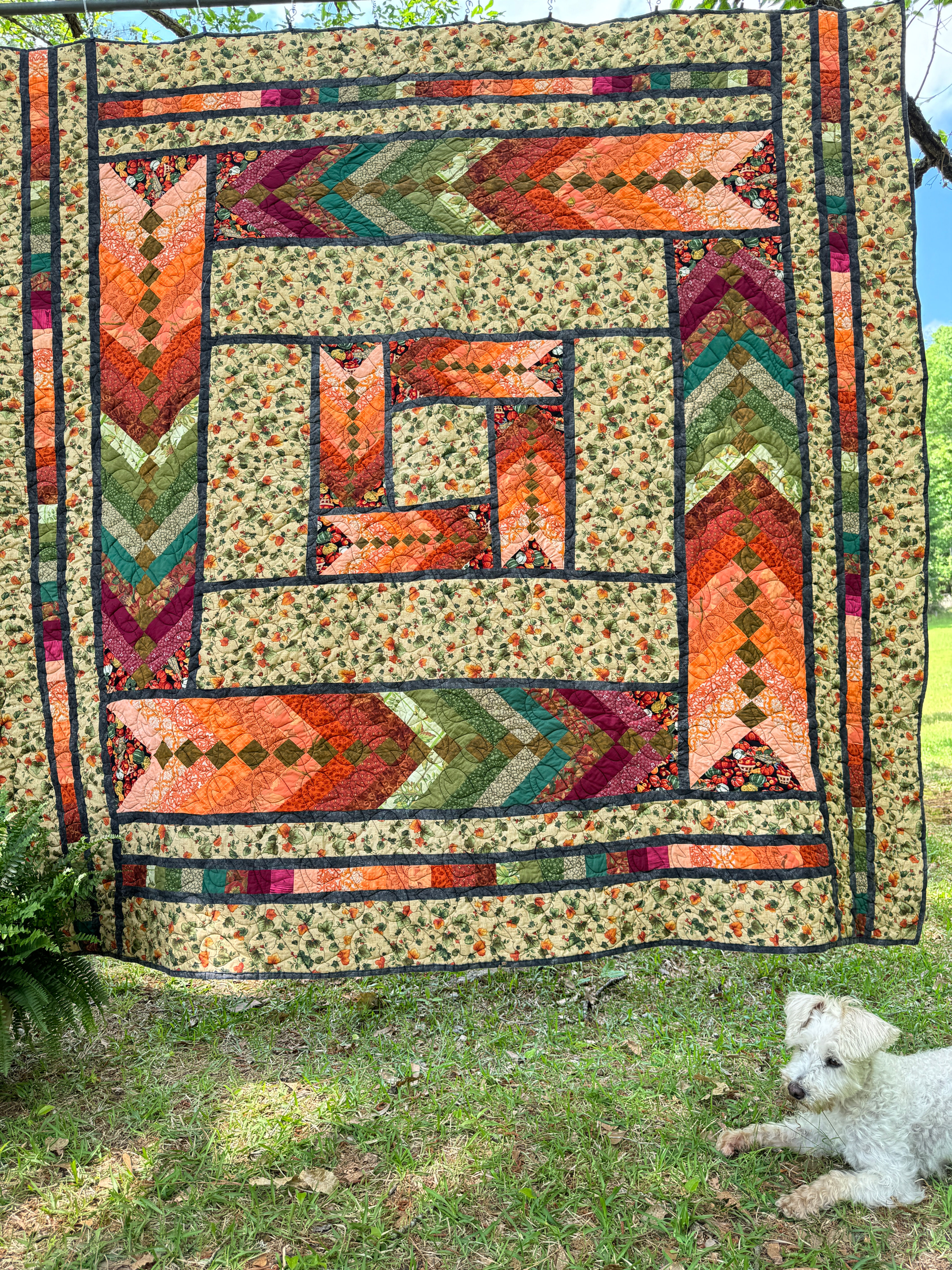 Large Fall/Thanksgiving Quilt, Comforter, Bed Spread