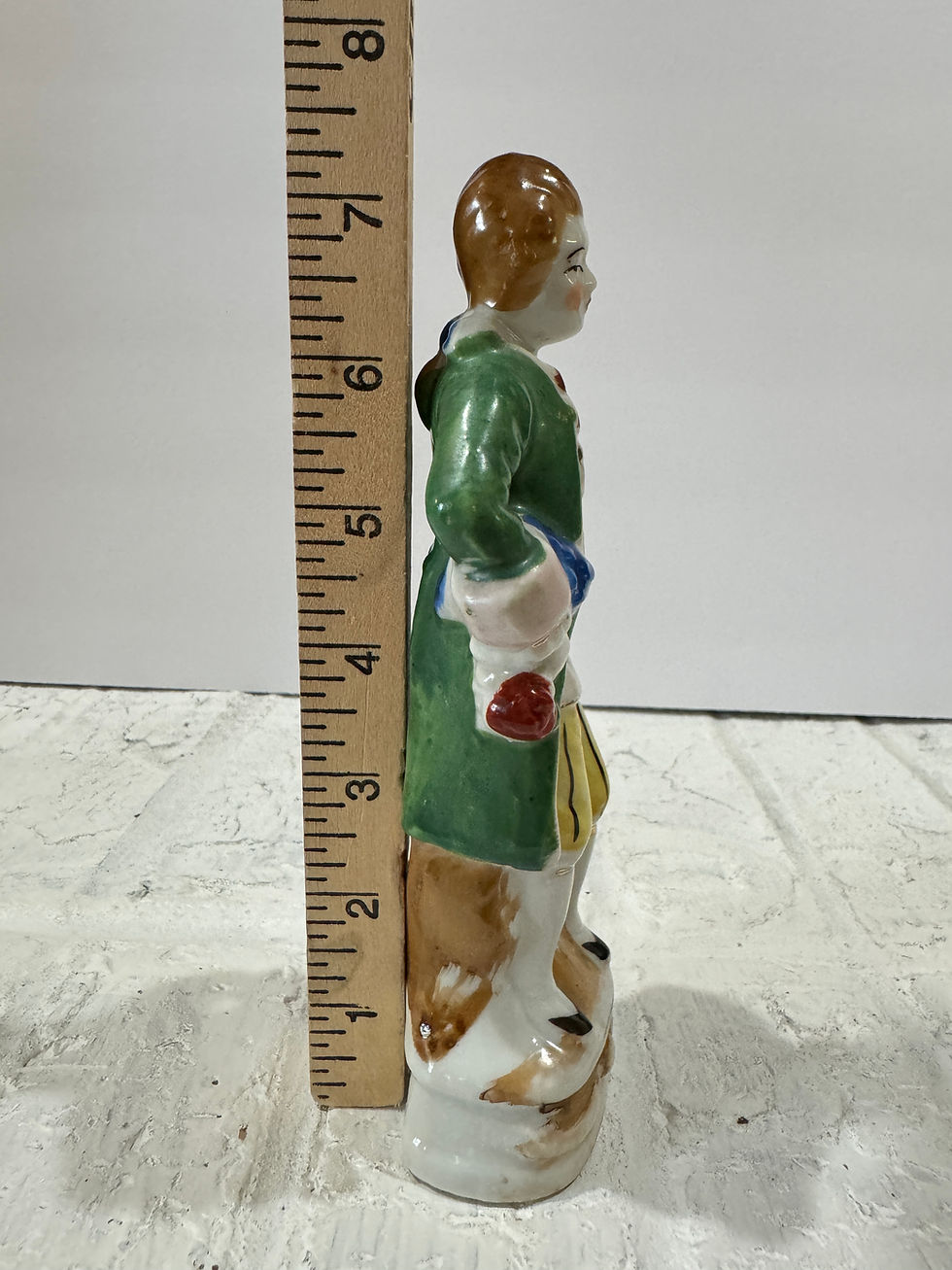 Thumbnail: Occupied Japan Porcelain Figurine Colonial Man 7 1/2"