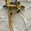 Thumbnail: Vintage Jewelry Blue Green Marquis Rhinestone Pinwheel Flowers Pin Brooch