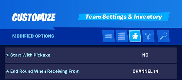 Image of the Team Settings and Inventory device options menu