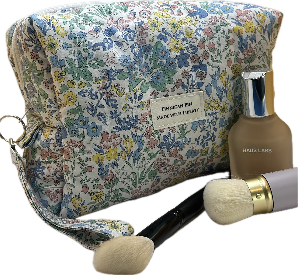 Quilted Boxy Makeup Bag Liberty London Cotton