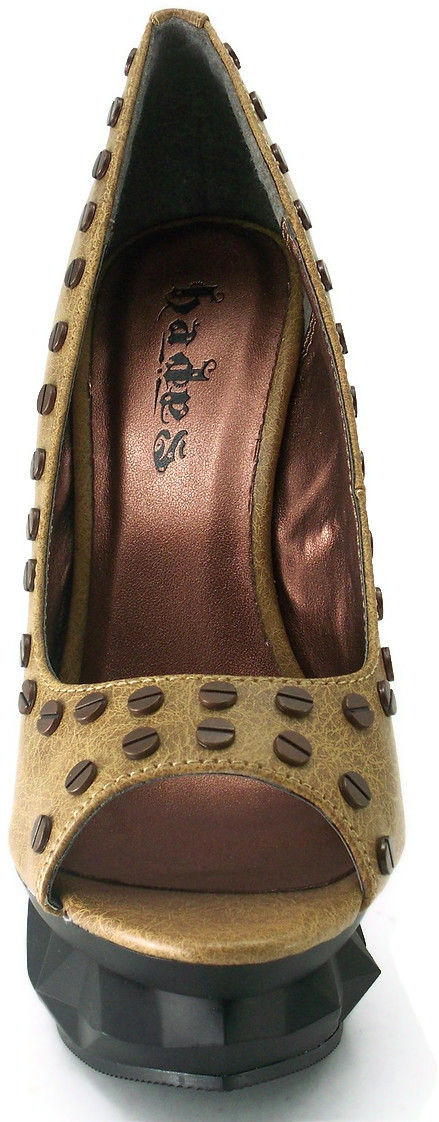 Thumbnail: Iron Punk Heels in Mustard by Hades UK 6.5