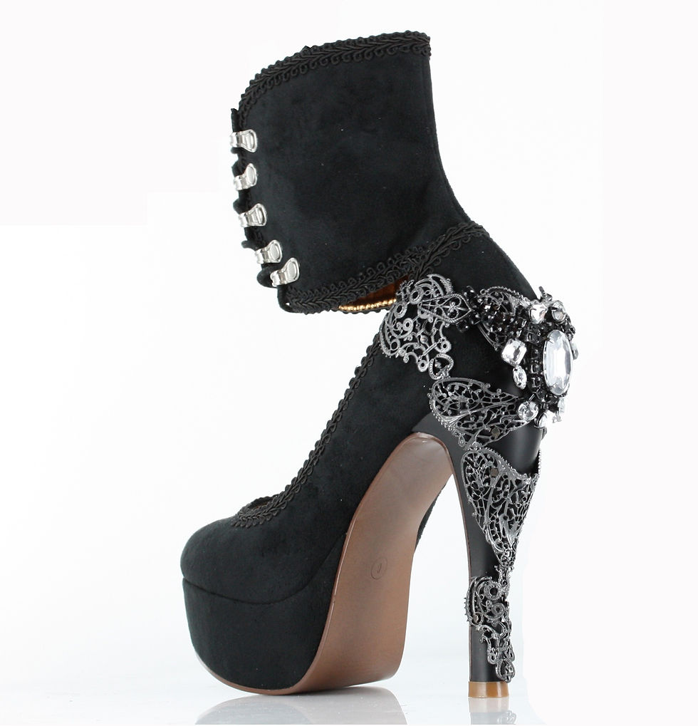 Thumbnail: Ana Bolena Gothic Heels in Black by Hades UK 6.5