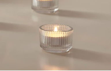 Beveled Clear Tea Light
