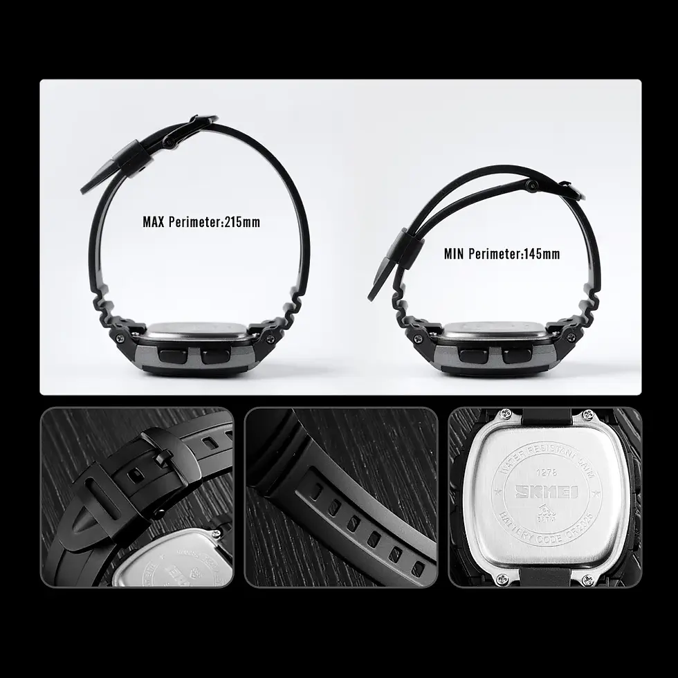 الصورة المصغرة: SKMEI Men Waterproof Sports Digital LED Alarm Chrono Electronic Wristwatch