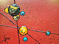Peinture du peintre Spiesser abstrait plastiquien expose londres paris normandie