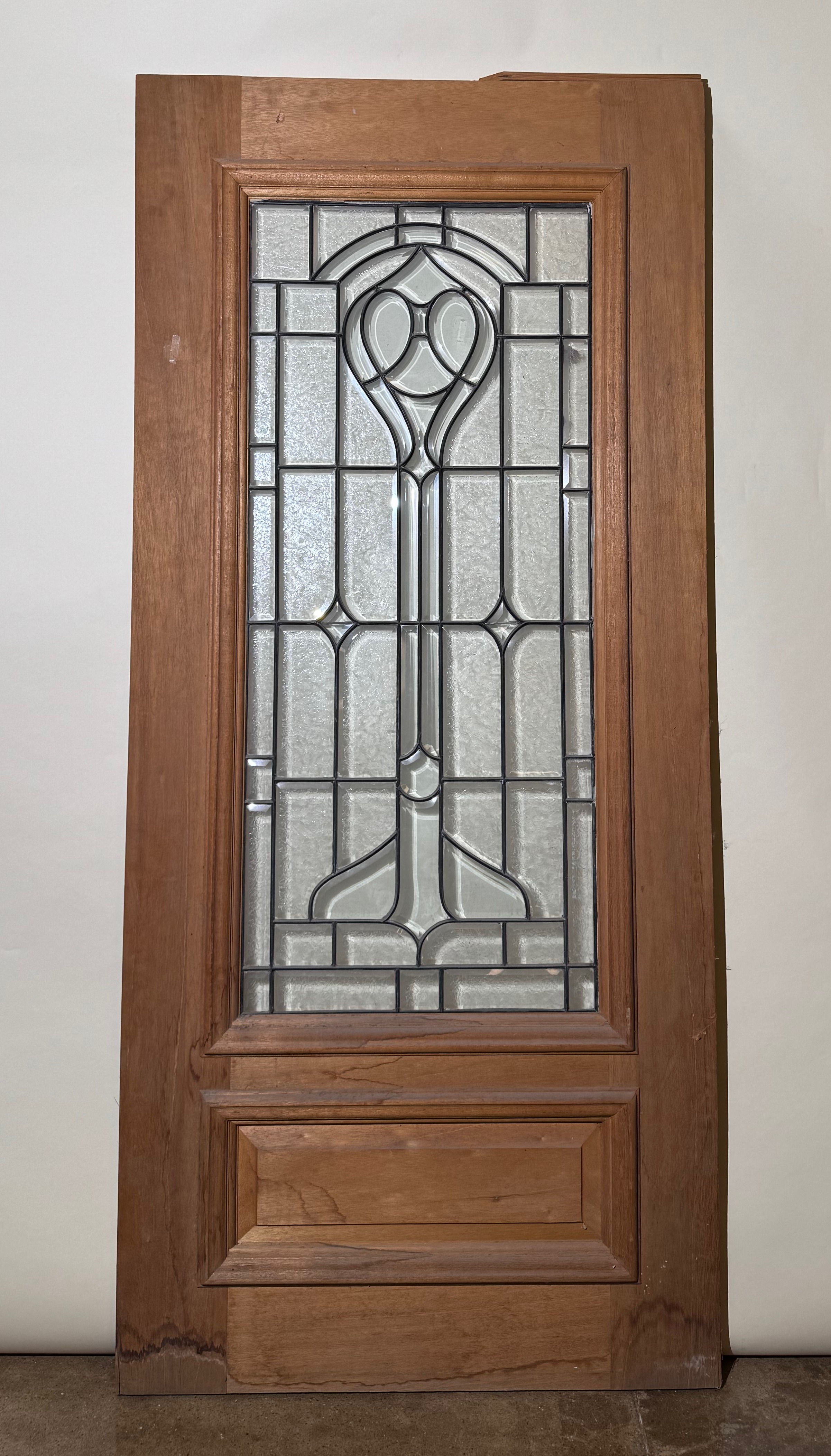 Mahogany "Antique" Leaded Glue Glass Door