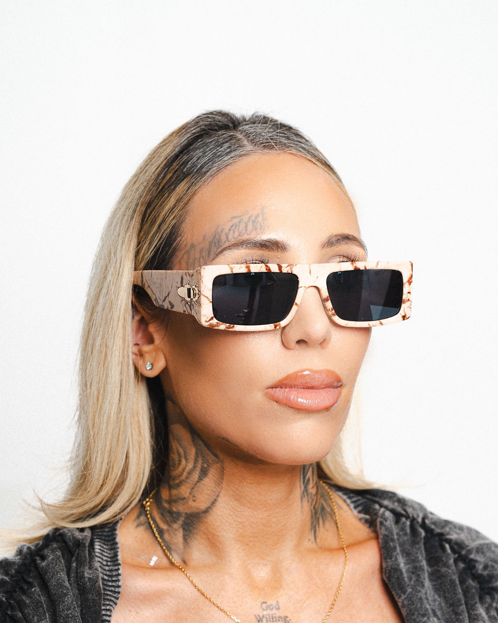 Woman wearing sunglasses