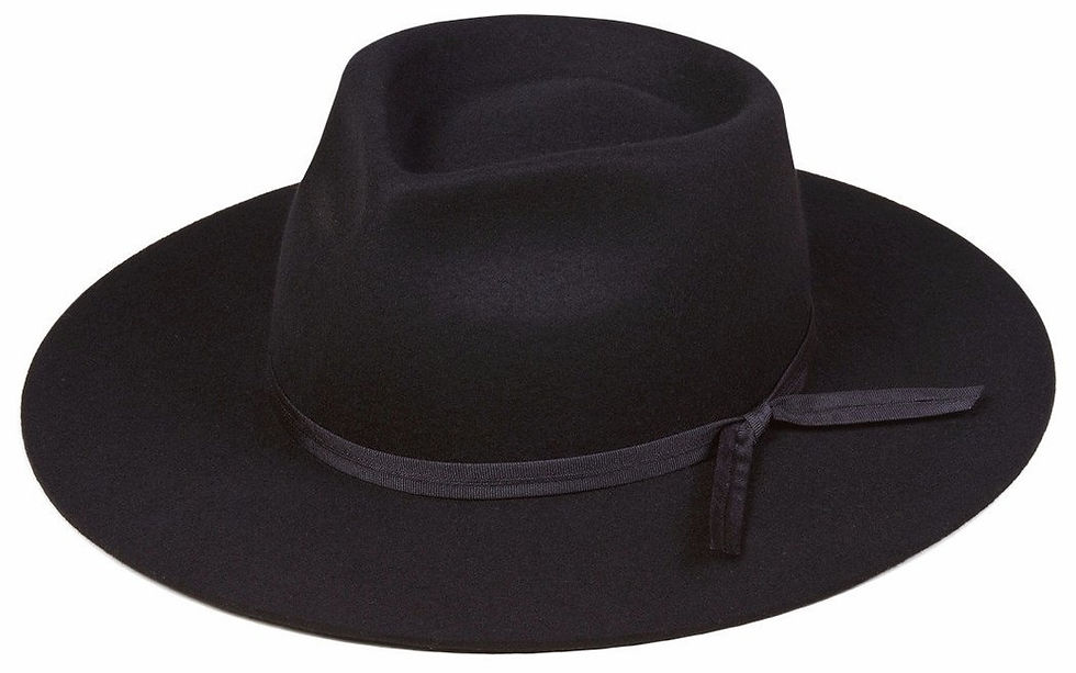 Fedora en feutre noir
