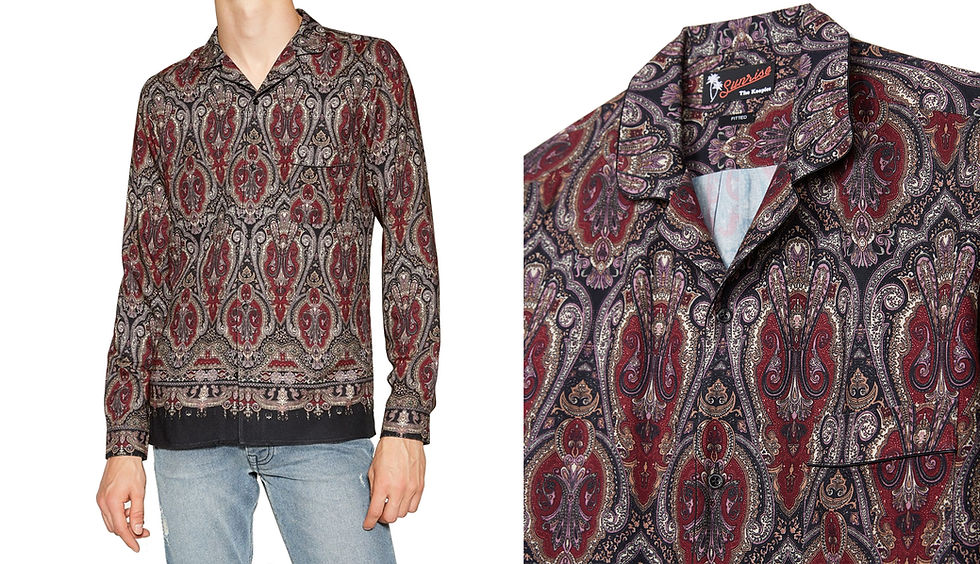 Chemise en viscose motifs orientaux