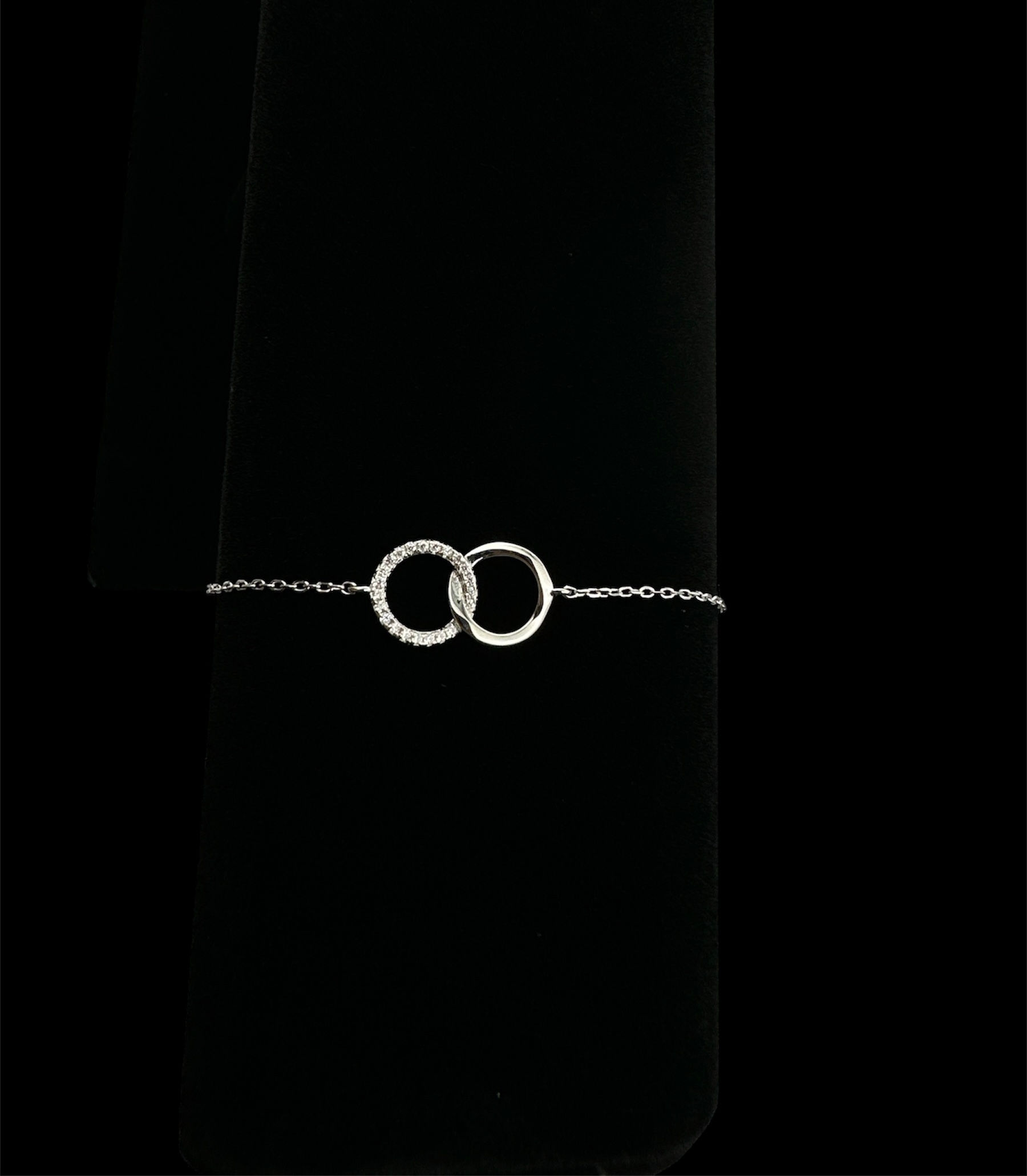 Double Link Circles CZ Bracelet