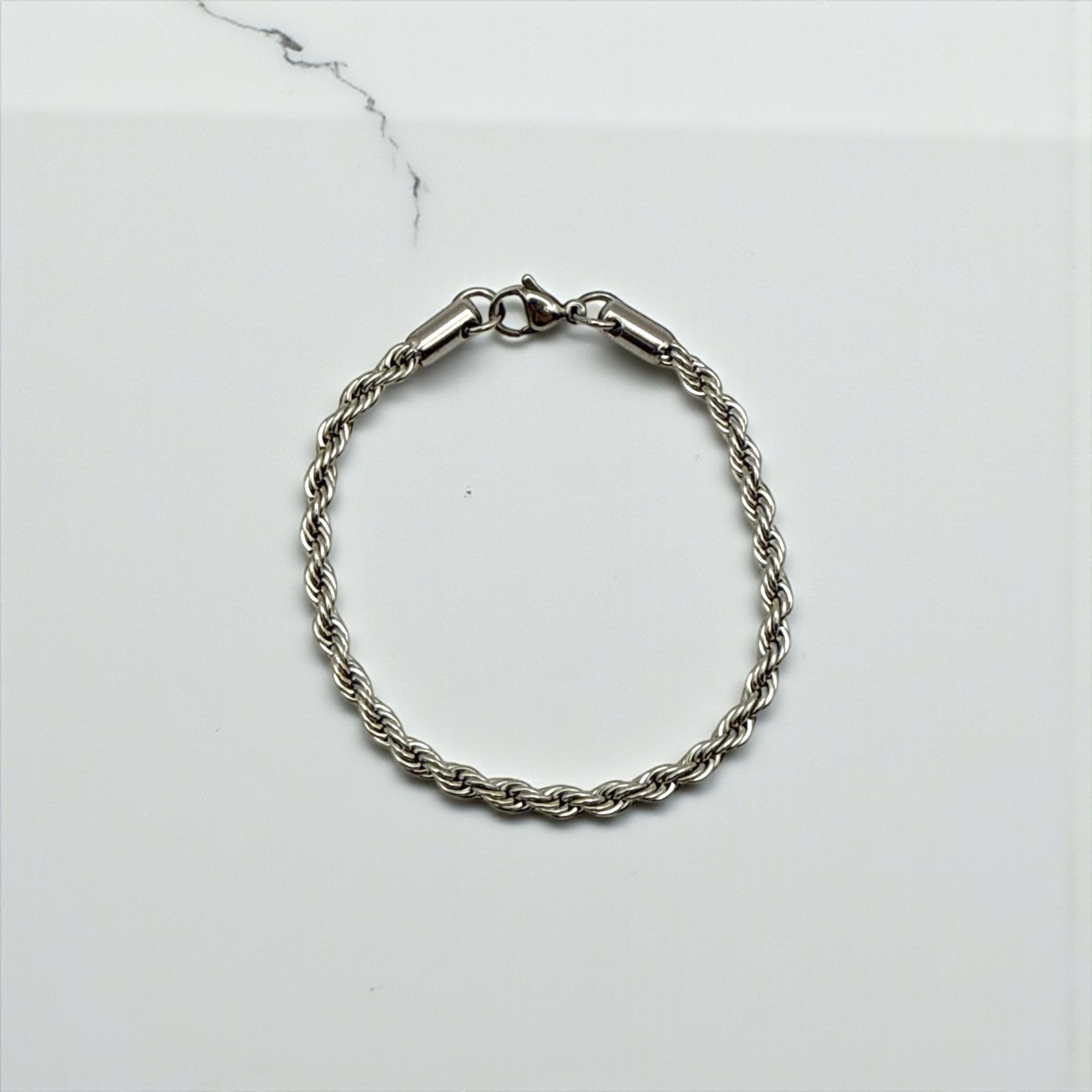 4mm Stainless Steel Rope Bracelet