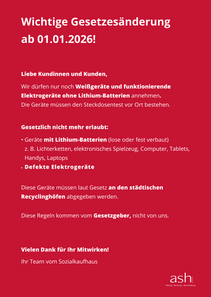 Wichtige Gesetzesänderung ab 1.1.2026!