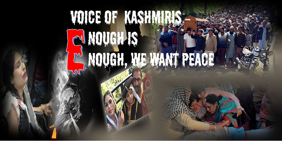 VOICE OF KASHMIRIS - ENOUGH IS ENOUGH, WE WANT PEACE