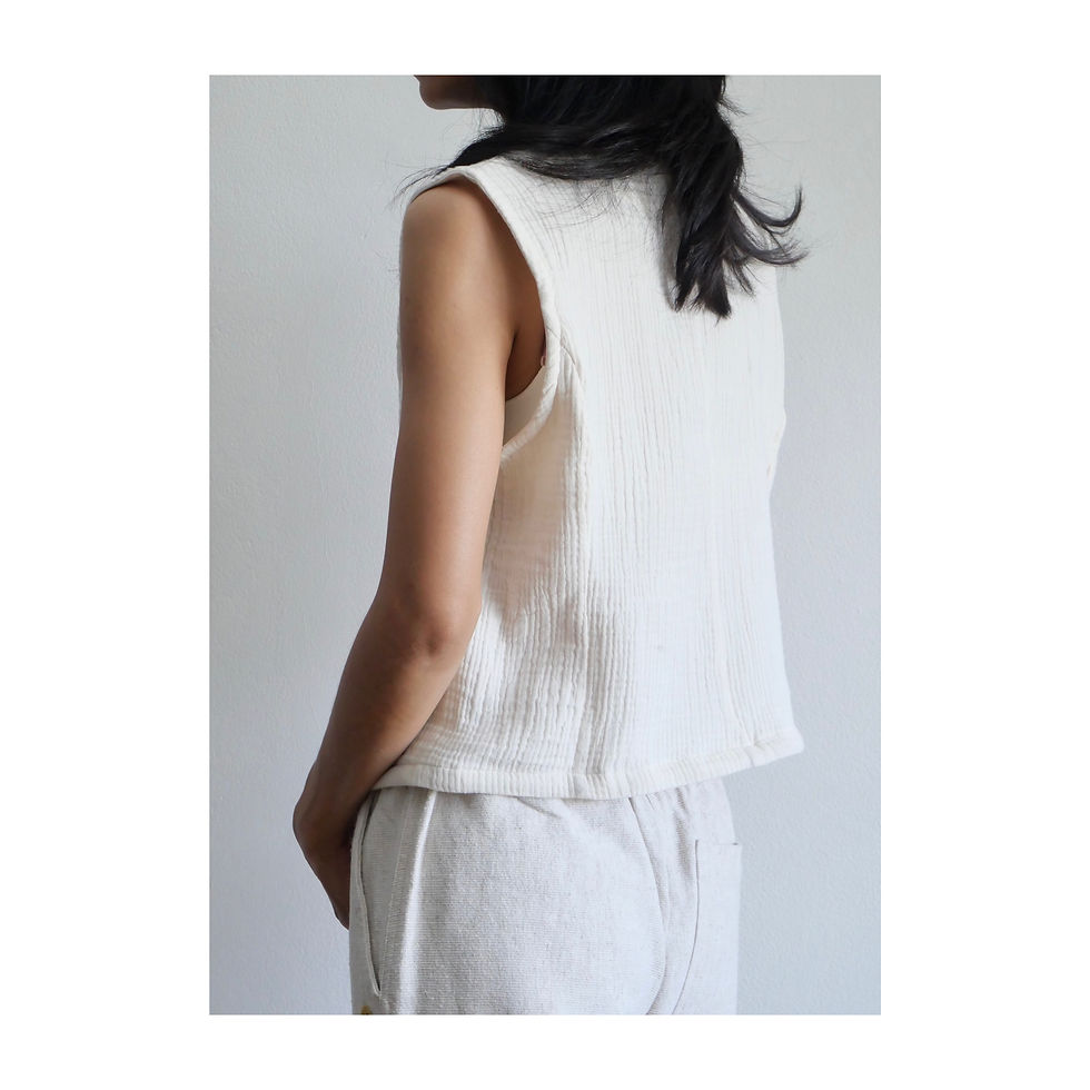 ภาพขนาดย่อ: double breasted vest - salu cotton