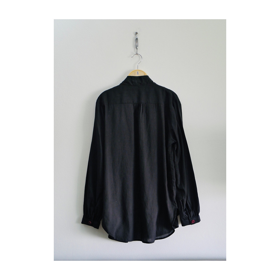 ภาพขนาดย่อ: long-sleeve draping collar shirt - muslin cotton