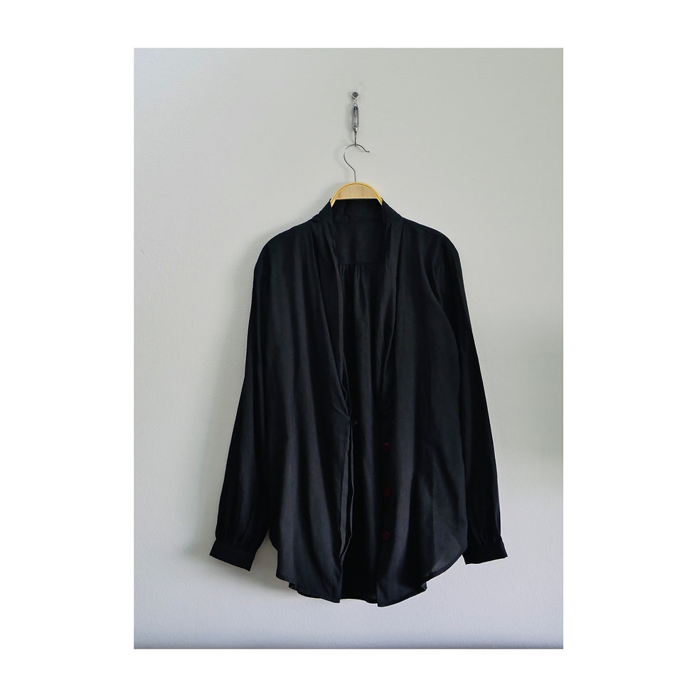 ภาพขนาดย่อ: long-sleeve draping collar shirt - muslin cotton