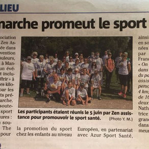 Article Nice Matin sur notre marche solidaire