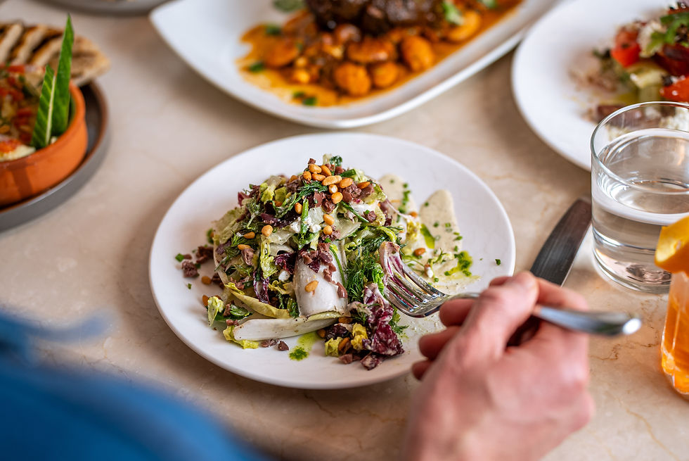 Mediterranean dishes at The Greek Bar in Austin made with authentic Greek ingredients