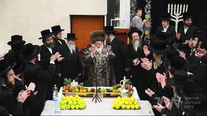 האדמו"ר מספינקא ביים חמשה עשר בשבט טיש