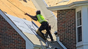 Wayne's Roofing live on scene with important educational messages and special offers.