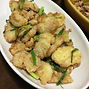 Stir fried Fish in Ginger & Spring Onion