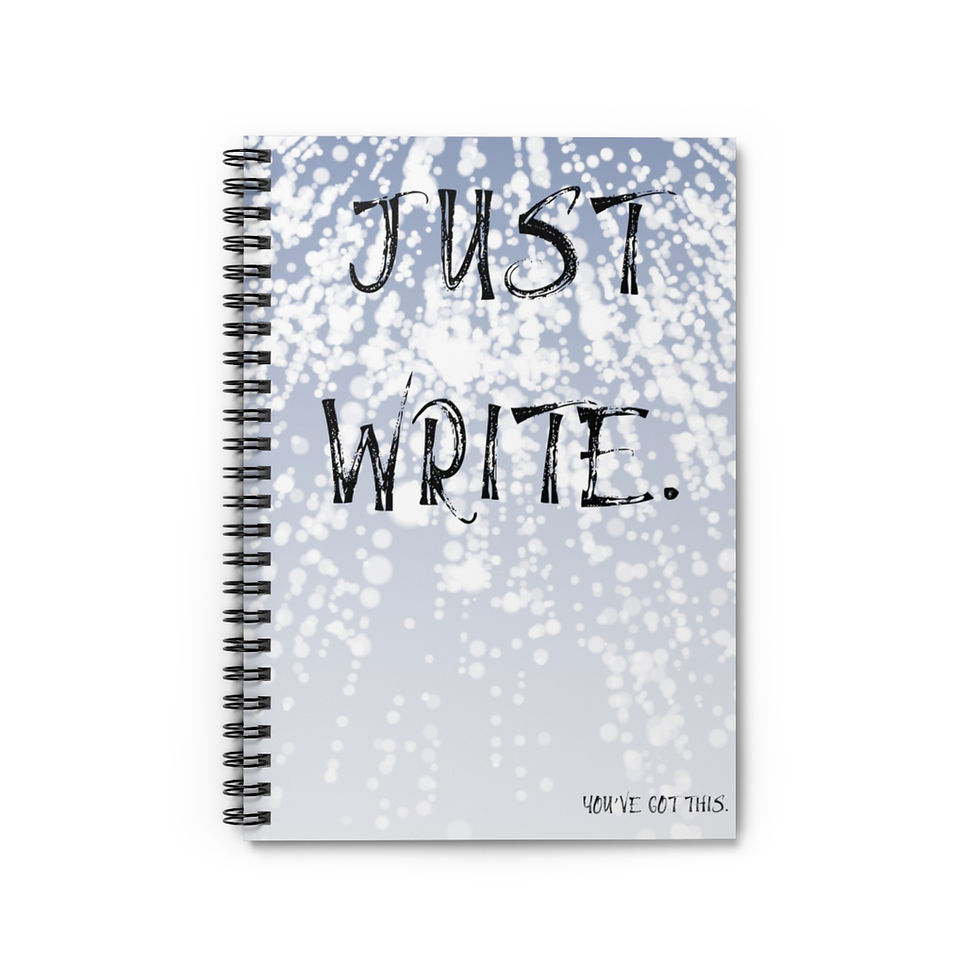 Thumbnail: Silver Raindrops Just Write Spiral Notebook for Writers, Authors w/ Ruled Lines