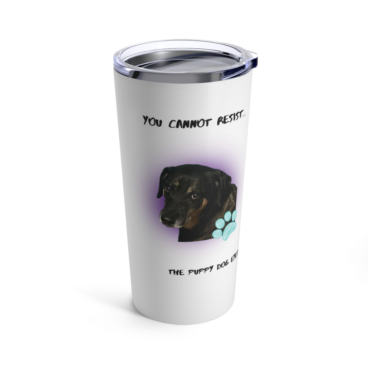 Puppy Dog Eyes Tumbler, Stainless Steel, Insulated, 20oz