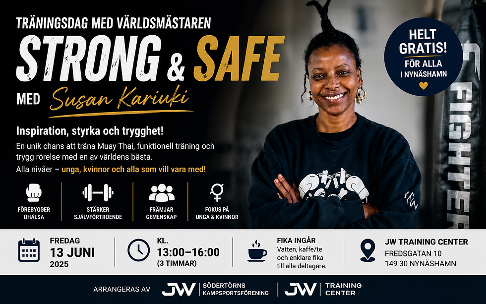 đ„ Strong & Safe â trĂ€ningsdag med vĂ€rldsmĂ€staren Susan Kariuki
