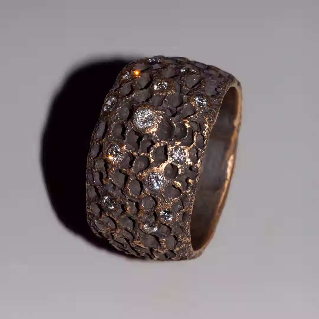 [025] ANELLO IN ORO MUTO E DIAMANTI