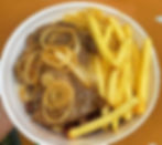 Bife acebolado com fritas
