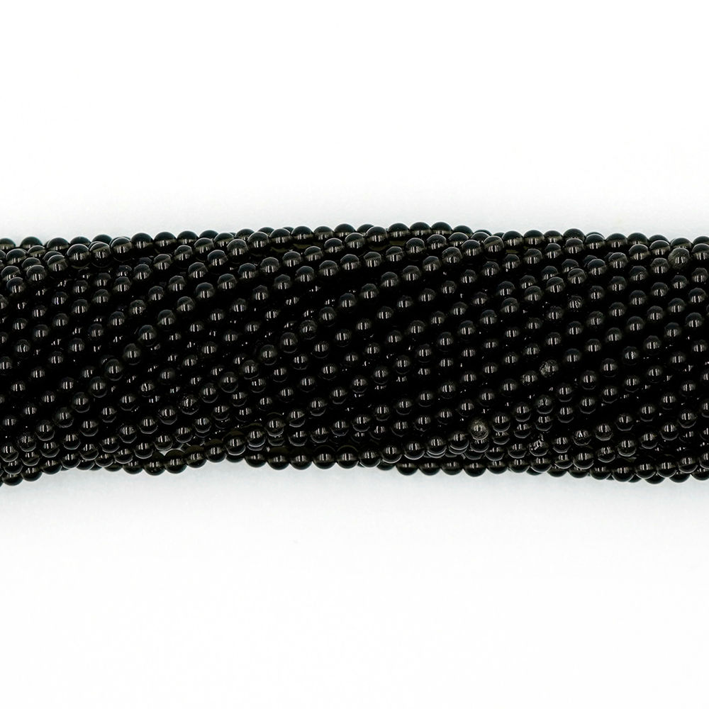 2mm/3mm/4mm Black obsidian R 黑曜石圓珠